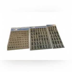 Lil Davis Designs Art Department Linen Self Adhesive Alphabet Letters 3 Pack NEW